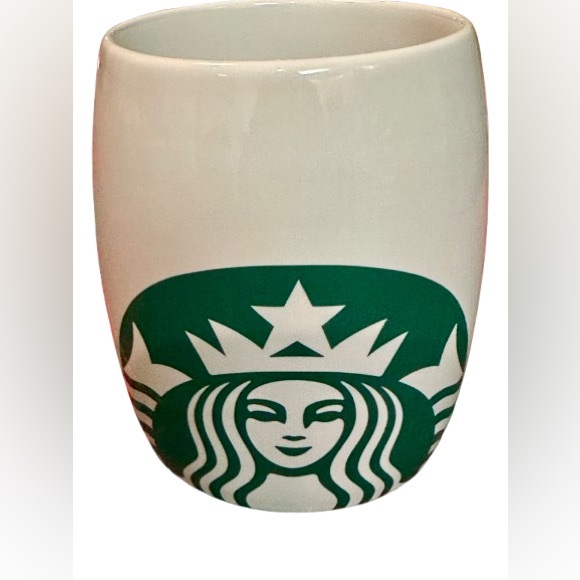 Starbucks White & Green Siren Logo Ceramic Mug 16 oz (Circa 2015) - Picture 3 of 7